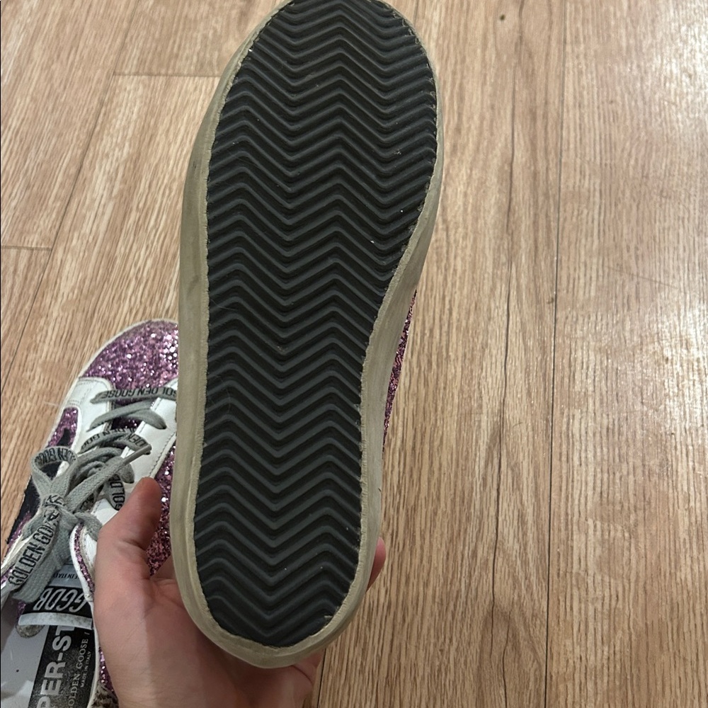 Golden Goose Purple Glitter Super Star Sneakers - Picture 6 of 9